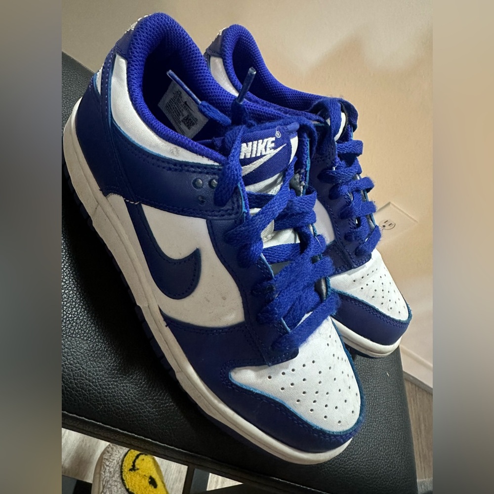 NIKE DUNK LOW "Racer Blue/White" Grade School Boys' Shoe **4.5Y** lightly worn